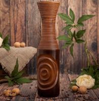 Ваза из мангового дерева "Завиток" (11 х 11 х 40 см)
