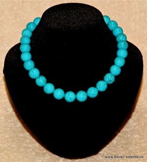 Бусы Бирюза "Класика №16" арт.ПБР-1(16)-48-1