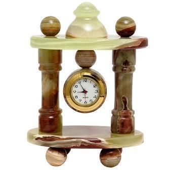 Арка с часами из оникса, большая (h=14 см)