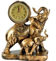 Часы из полистоуна "Слоны-1" (15 х 9 х 19 см )