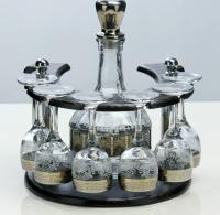 Мини-бар на подставке с графином и 6 стопочками (500мл, 50мл)