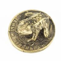 Лягушка на монете кошельковая (1,5 см)
