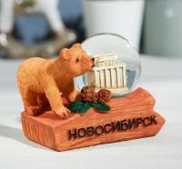 Снежный шар с мишкой «Новосибирск» (8 х 6 х 6 см)