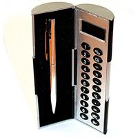 Калькулятор с ручкой в футляре "с поворотом на 360 градусов" (11х3см)