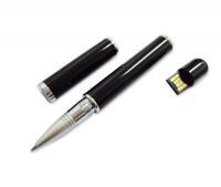 Ручка - Флешка (на 8GB) черная (можно использовать под нанесение логотипа)