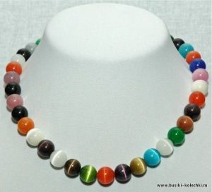 Бусы Кошачий Глаз "Цветоморфозы" арт. НКГ-1(12)-45-8