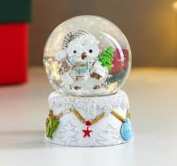 водяной шар "Совушка в колпаке, с ёлочкой" d=4,5 см (6 х 5 х 5 см)