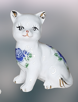 Фигурка кошки (фарфор), высота 8 см, МИКС