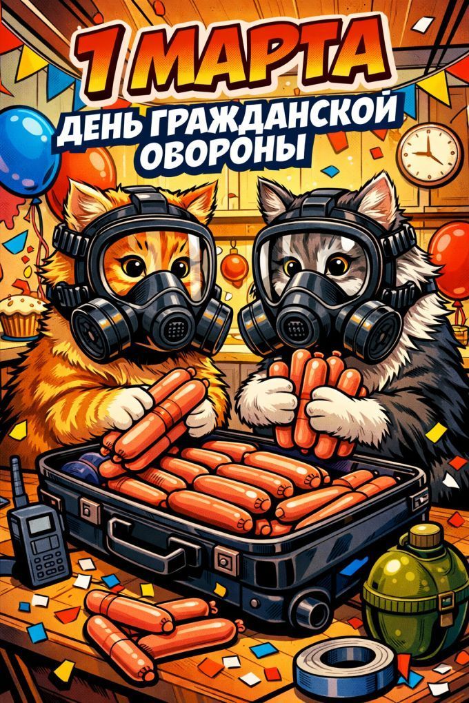 С первым днем весны и днем гражданской обороны!