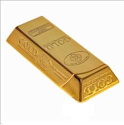 Зажигалка "Золотой слиток" с фонариком и детектором валют (6,5х2см) 