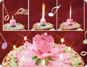 Свеча на торт "Волшебный цветок"