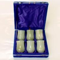 Набор стаканов из оникса в бархатной коробке (6шт) h=7 см