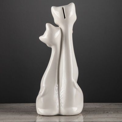 Копилка "Близнецы ", глянец, белый цвет, 31 см