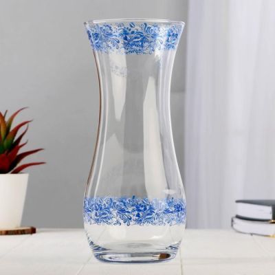 Ваза 'Гжельские узоры' 2 полосы 10,5х25,5 см