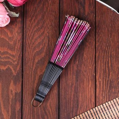 Веер пластик, текстиль "Цветочный" с тесьмой МИКС 22,5 см