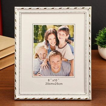 Фоторамка пластик 20х25 см "Белая с кантом" 28х23х1,4 см