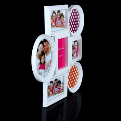 Фоторамка на 7 фото 11x11 см, 10x15 см, 12x17 см "Триумф" белая