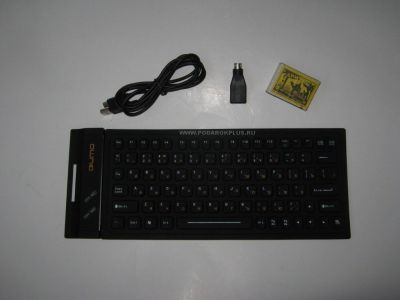 USB- гибкая клавиатура (черая) большая