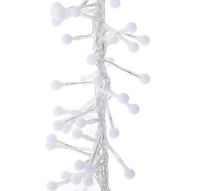 Гирлянда "Метраж" уличная (УМС, Мишура шарики Д:6 м. Н.С. белый)