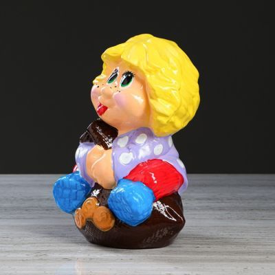 Копилка "Кузя в мешке", глянец, разноцветная, 26 см, микс