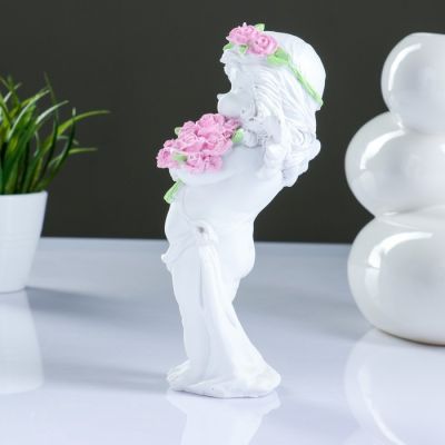 Фигура "Ангел с розами", 13х9х22см