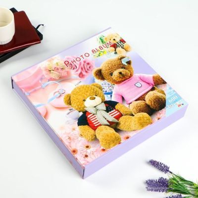 Фотоальбом на 560 фото: 40 шт. 15 х 20 см, 520 шт. 10 х 15 см "Медвежата", МИКС