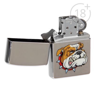 Зажигалка ZIPPO 250 MEAN DOG с покрытием High Polish Chrome