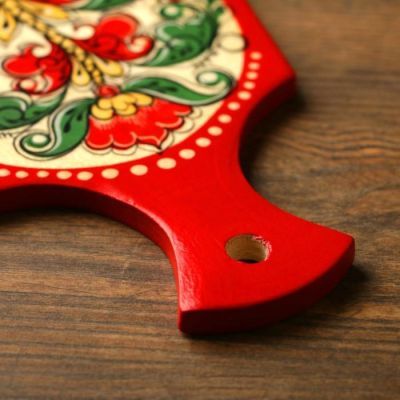 Досочка разделочная «Фигурная», 12×0,8×17 см, борецкая роспись