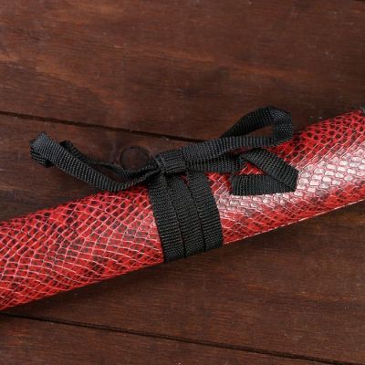 Сув. изделие катаны 2в1 на подставке, ножны кожзам, змея бордо 47/71см