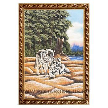 Картина "Волки" багет №156 (40х60 см)