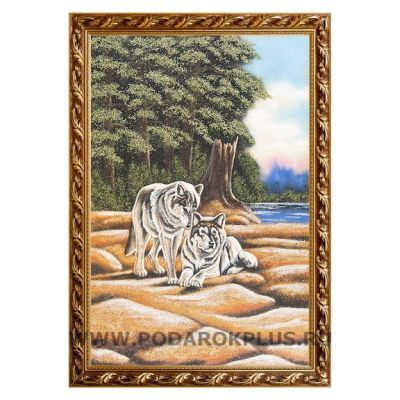 Картина "Волки" багет №156 (40х60 см)