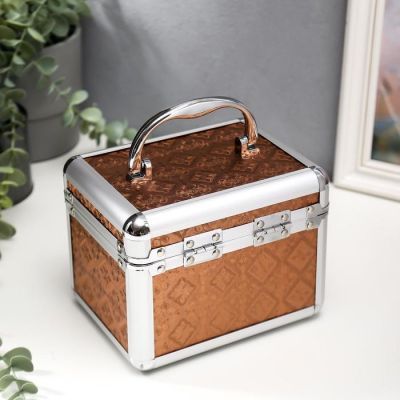 Шкатулка металлокаркас сундучок "Цветочный медальон" 13х16,7х12,8 см