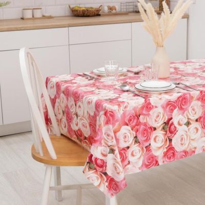 Клеёнка столовая на нетканой основе «Розы», 1,35×20 м