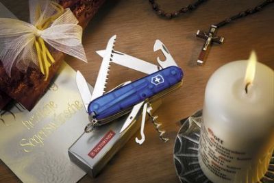 Victorinox Huntsman Blue translucent Нож складной  (арт-1.3713.T2)