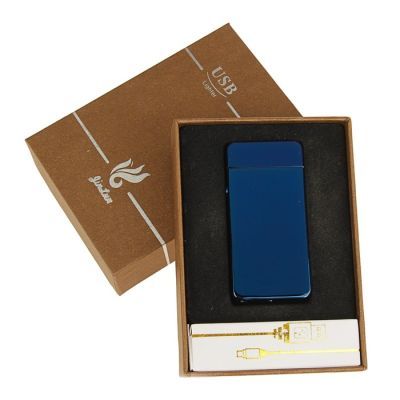 Зажигалка электронная в подарочной упаковке, USB, дуговая, цвет морской волны, 8.5х12 см