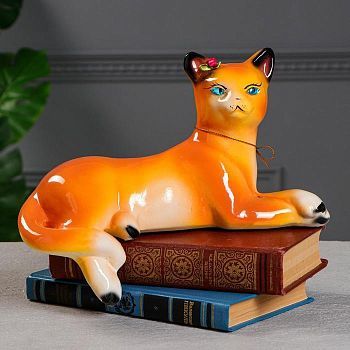 Копилка "Кошка Агнесса", покрытие лак, 15 см, микс