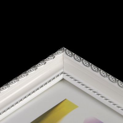 Фоторамка пластик 15х20 см (881S) белый с серебром