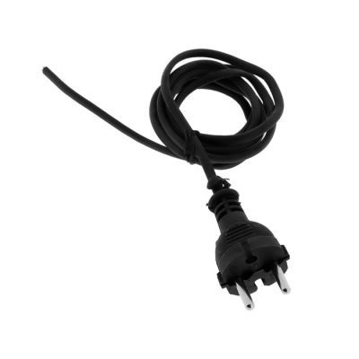 Шнур TUNDRA, 1,7 м, ШВВП 2х0.5 мм2, с вилкой, черный