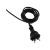 Шнур TUNDRA, 1,7 м, ШВВП 2х0.5 мм2, с вилкой, черный