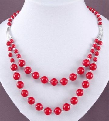 Бусы прес.Коралл "Дарина" арт. П377