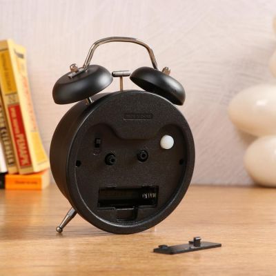 Будильник "Жанетт", d=11.5 см, черный микс