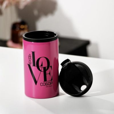 Подарочный набор "Жена, мама, босс", маска для сна, термостакан, спонж 2шт, открытка