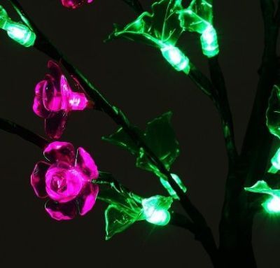 Светодиодный куст "Цветы" улич. (0,6 м., фиолетовый)