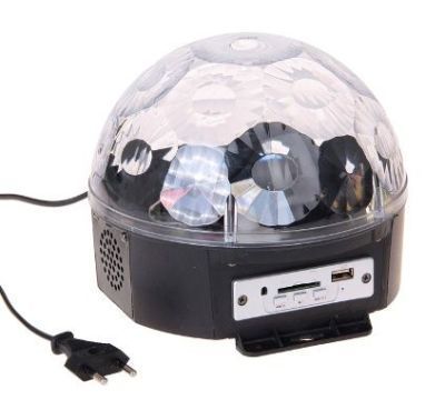 Световой прибор Радужный шар с музыкой (d 20 см.)