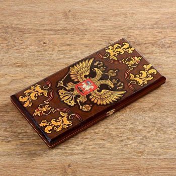 Настольная игра 2 в 1 "Державные": шашки, нарды, доска 40 х 40 см, микс