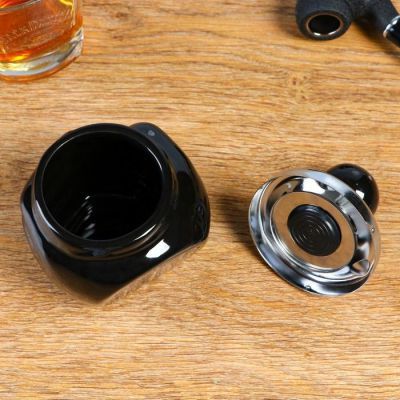 Пепельница бездымная "Кулак", 8х13 см, чёрная