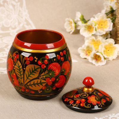 Поставок «Ягодка», 13х11 см, хохлома