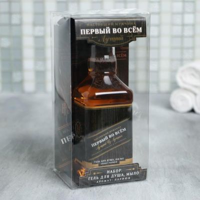 Набор "Первый во всем" гель для душа 250 мл аромат мужского парфюма, мыло-шоколад