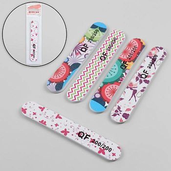 Пилка-наждак, абразивность 200/200, 12 см, рисунок МИКС