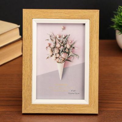 Фоторамка пластик 10х15 см "Бук с белым обрамлением" 18,8х13,8х1 см
